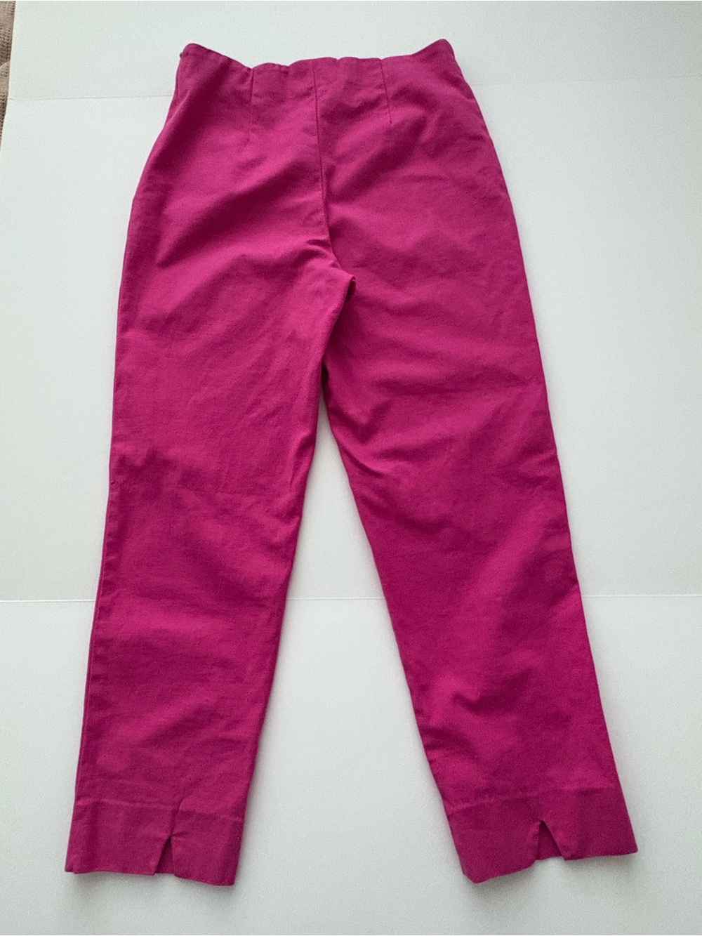 Frances Valentine Pink Cropped Stretch Pants Size 6 Cotton Blend Ankle Slim - Picture 3 of 13